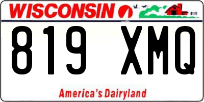 WI license plate 819XMQ
