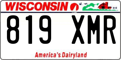 WI license plate 819XMR