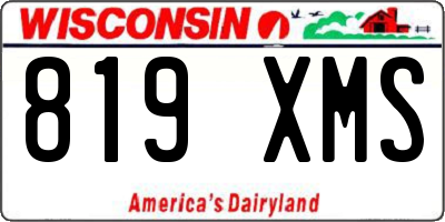 WI license plate 819XMS