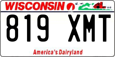 WI license plate 819XMT