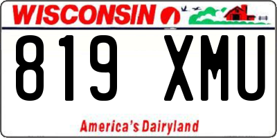 WI license plate 819XMU