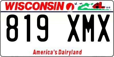 WI license plate 819XMX