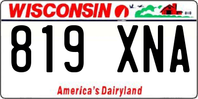 WI license plate 819XNA