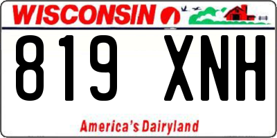 WI license plate 819XNH