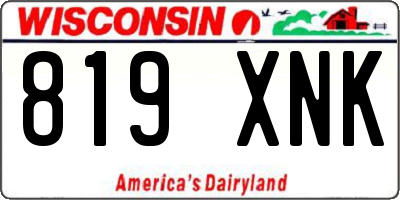 WI license plate 819XNK