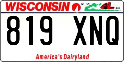 WI license plate 819XNQ