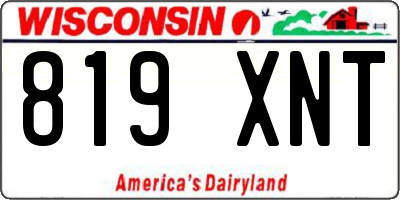 WI license plate 819XNT