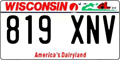 WI license plate 819XNV