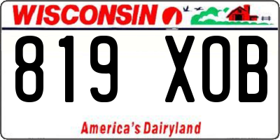 WI license plate 819XOB