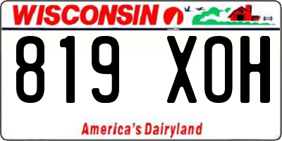 WI license plate 819XOH