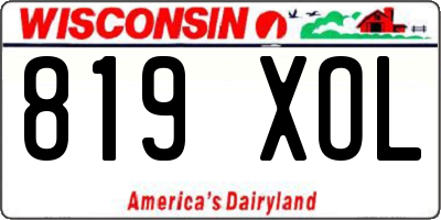 WI license plate 819XOL