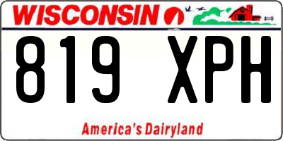 WI license plate 819XPH