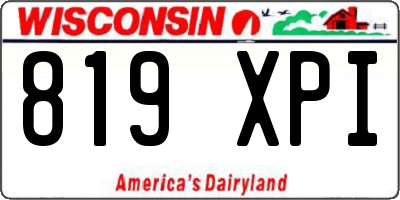 WI license plate 819XPI