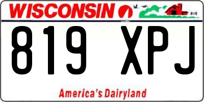 WI license plate 819XPJ