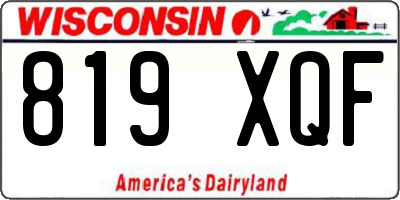 WI license plate 819XQF