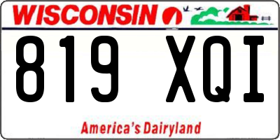 WI license plate 819XQI