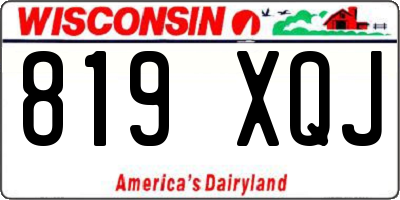 WI license plate 819XQJ