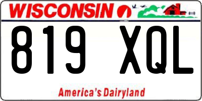 WI license plate 819XQL