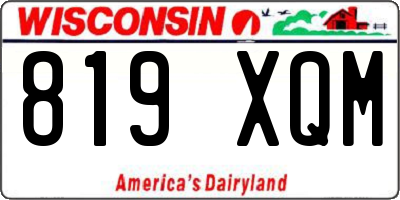 WI license plate 819XQM