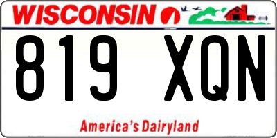 WI license plate 819XQN