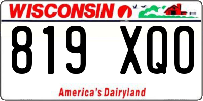 WI license plate 819XQO
