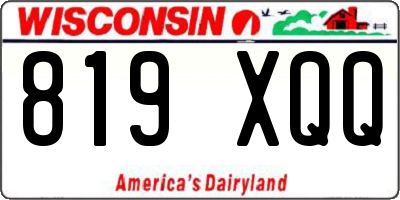 WI license plate 819XQQ