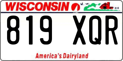 WI license plate 819XQR