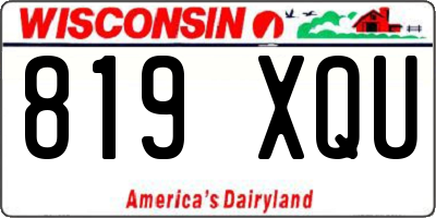 WI license plate 819XQU