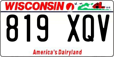 WI license plate 819XQV