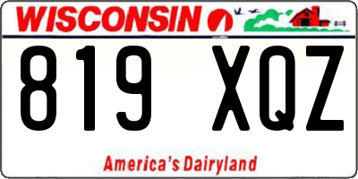 WI license plate 819XQZ