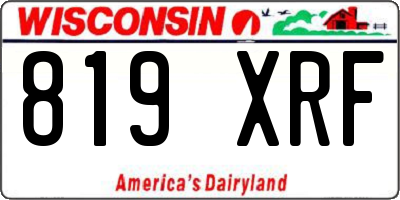 WI license plate 819XRF