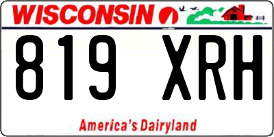 WI license plate 819XRH