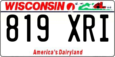 WI license plate 819XRI