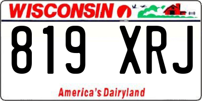 WI license plate 819XRJ