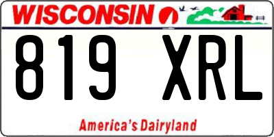 WI license plate 819XRL