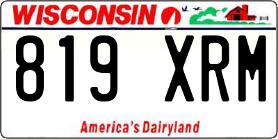 WI license plate 819XRM