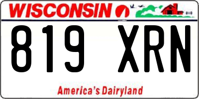 WI license plate 819XRN