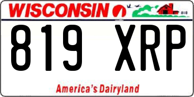 WI license plate 819XRP