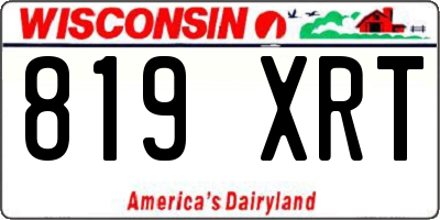 WI license plate 819XRT