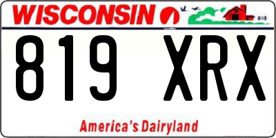 WI license plate 819XRX