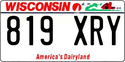 WI license plate 819XRY