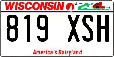 WI license plate 819XSH