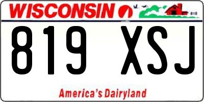 WI license plate 819XSJ
