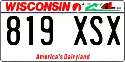 WI license plate 819XSX