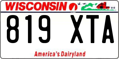 WI license plate 819XTA
