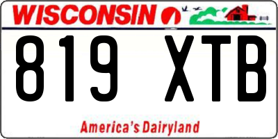 WI license plate 819XTB