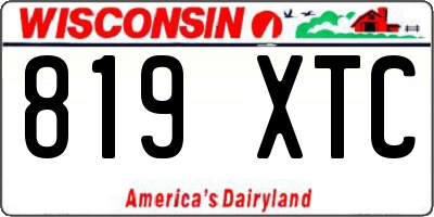 WI license plate 819XTC