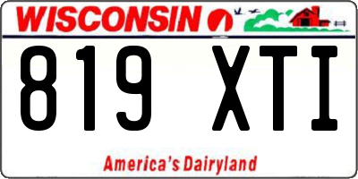 WI license plate 819XTI
