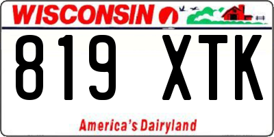 WI license plate 819XTK