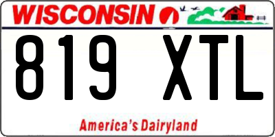 WI license plate 819XTL